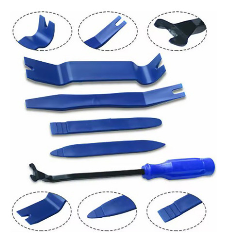 Extractor Clip Plastico Panel Molduras Tapizados X 5 Pc S.