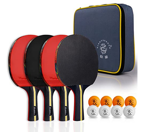 Paletas De Ping Pong Juego De 4 Palas De Ping Pong, Palas De