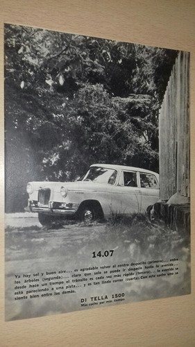 P68 Clipping Publicidad Automovil Siam Di Tella Año 1965