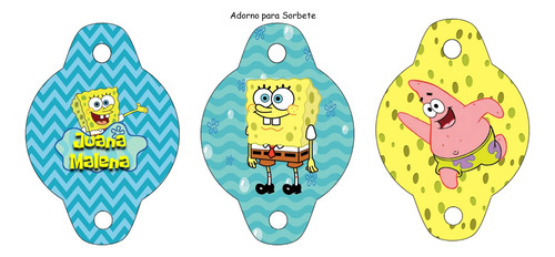 Kit Imprimible Candy Bar Bob Esponja Personalizado Pdf