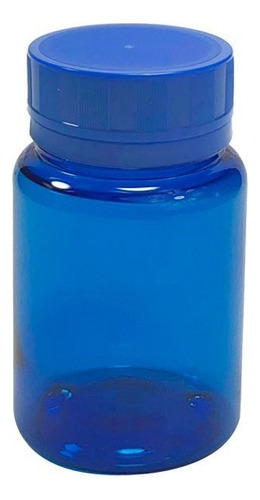 Pote Para Cápsulas Pet 75ml C/ Tampa Lacre (600 Unid) Sabor Azul