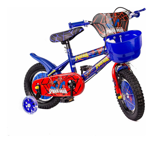 Bicicleta De Niño De Spiderman Rin 12 Cod. 100#