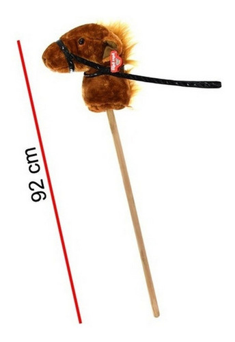 Imagen 2 de 5 de Peluche Caballo Con Palo Y Sonido 92cm Ar1 2403 Ellobo