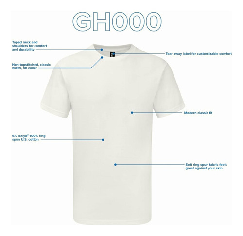 Gildan Hammer Playera Estilo Gh000, Color Blanco (paquete De
