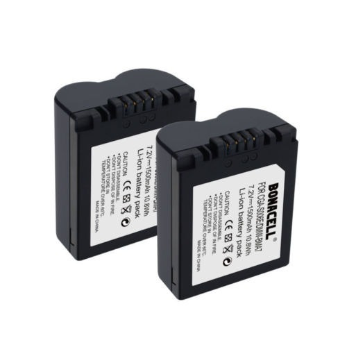 2 Batería Para Panasonic Lumix Cga-s006e Cga-s006a/1b Dmw-bm