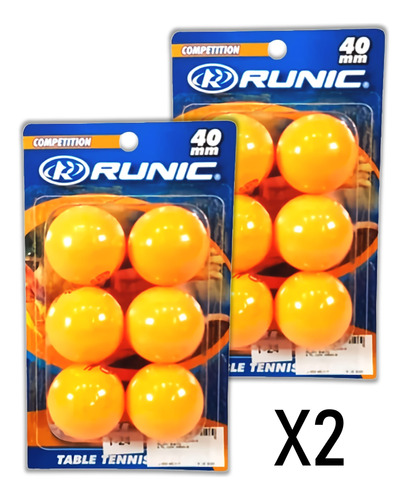 Pelotas De Ping Pong Runic Set De 6 Pelotas Pack De 2