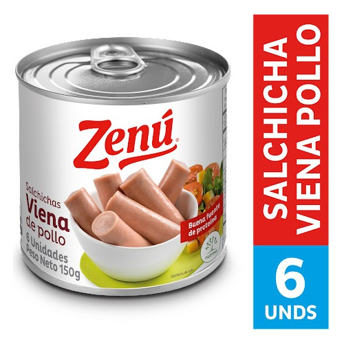 Salchichas Zenu En Lata X6 Und 