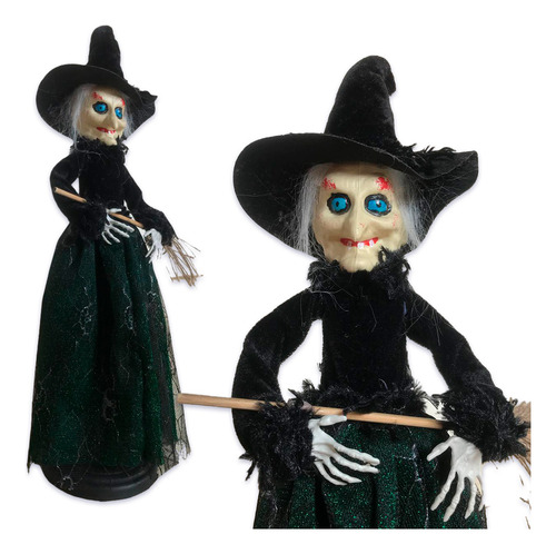 Decoracion Halloween Colgante Bruja Escoba Vestido Cotillon