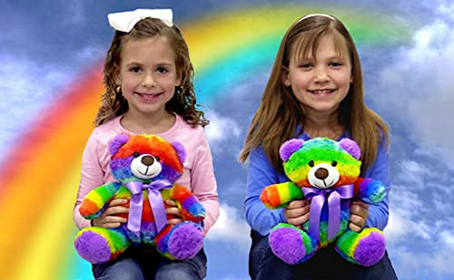 Peluche Arcoíris Oso De Peluche 12 Pulgadas Alegre Su