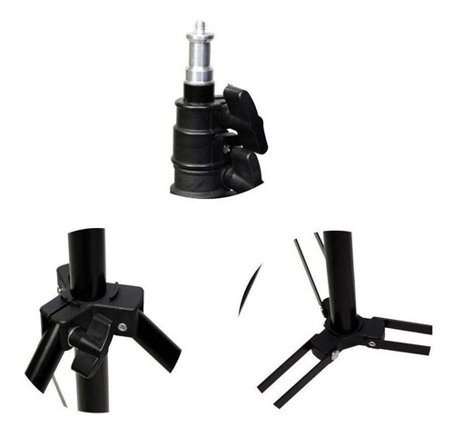 Imagem 6 de 8 de Kit Iluminação Duplo Softbox 50x70cm E Tripé 2m Para Estúdio