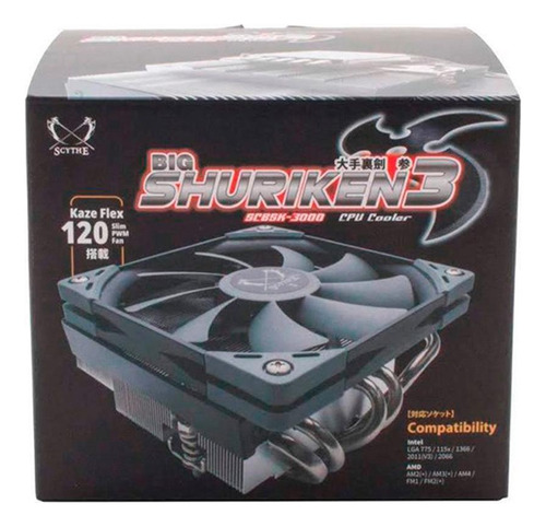 Air Cooler Para Processador Scythe 120mm Scbsk-3000