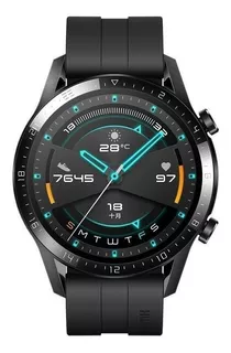 Huawei Watch GT 2 LTN-B19 1.39 " 46 mm - Sport - Metal/Plástico - Fluoroelastómero - Black stainless steel - Matte black