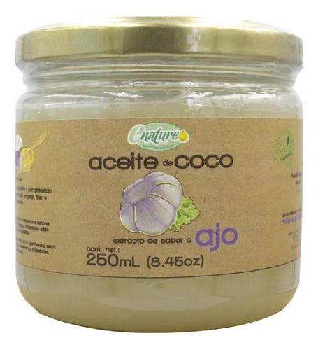 Aceite de coco orgánico Enature en frasco250 ml 