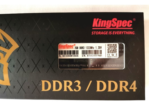 Memoria  King Spec  2gb Ddr3   Pc3-12800  1.35v