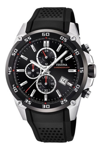 Pulseira de relógio masculina original Festina The Originals F20330/5 cor prata