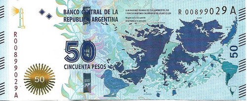50 Pesos Malvinas Reposicion Sin Circular Palermo-