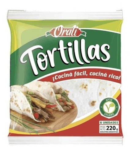 Tortillas Orali 6u 220g Pack X3 Apto Vegano