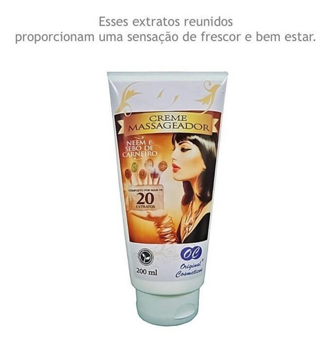  Creme Massageador Com 20 Extratos, Neen E Sebo De Carneiro