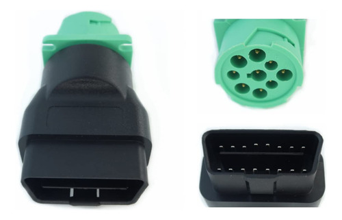 Adaptador Obdii Obd2 Macho J1939 Hembra Tipo Verde Pine