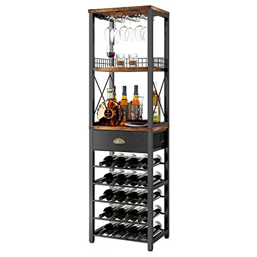 Wine Rack Freestanding Floor, Bar Cabinets For Liquor A...
