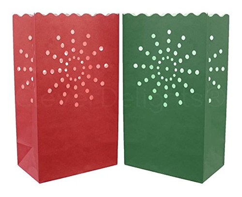 Lamparas De Papel Color Verde Y Rojo-20 piezas. Marca Pyle