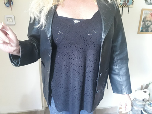 Campera De Cuero Mujer Usada (Usado)