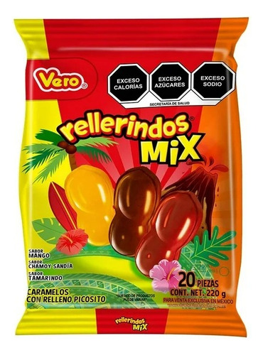 2 Pza Caramelos Vero Rellerindos Mix 20 Pzas