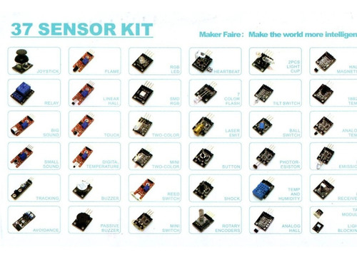 Kit De 37 Sensores Para Aprendizade De Arduino  Inc Igv