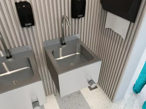 Lavatório Suspenso + Mesa Açougue Inox Industrial