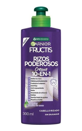 Crema De Peinar Fructis Rizos Poderosos 10en1 300 Ml.