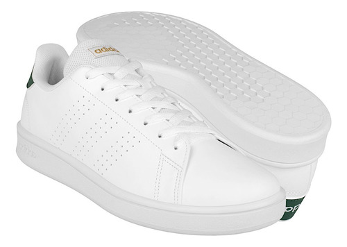 Tenis Caballero adidas Advantage Gw9287 Simipiel Blanco