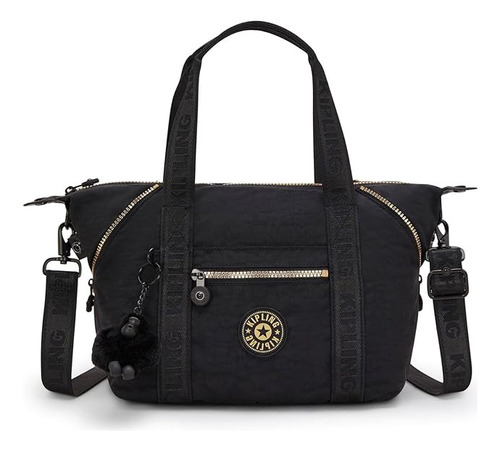 Kipling Art Mini Bolso De Mano Y Crossbody Mujer Original Glorious Copper Brilloso Negro Negro