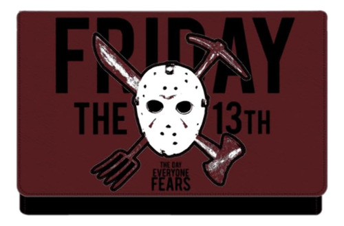 Cartera Triple Con Mascara Friday The 13th Negro