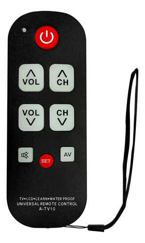 Control Remoto Universal De Tv Con Boton Grande Para Persona