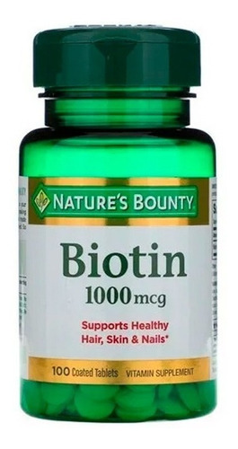 Nature's Bounty Biotine 1000 Mcg X 100 Tabs Apta Diabeticos Sabor Neutro