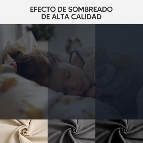 2 Paneles Cortinas Blackout Con Aislamiento Térmico Para