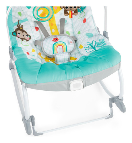 Bright Starts Silla Mecedora Para Bebés Y Niños Pequeños Turquesa Animales De La Selva