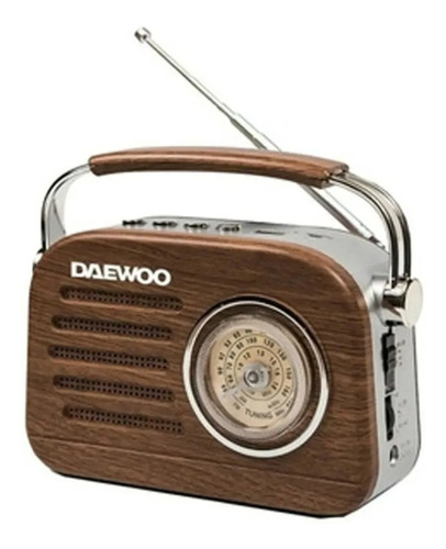 Radio Portatil Dual Retro Vintage Daewoo Di-rh-220 Bluetooth