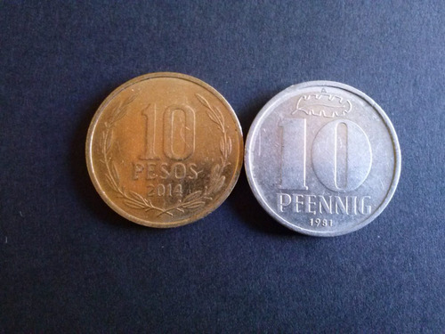 Moneda Alemania 10 Pfenning 1981 Ceca A Aluminio (c12)
