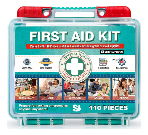  Primeros Auxilios Botiquin  : First Aid Kit 110 Piezas