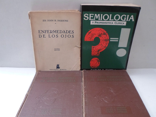  4 Libros Medicina Semiologia Ginecologia Enfermedades  Ojos