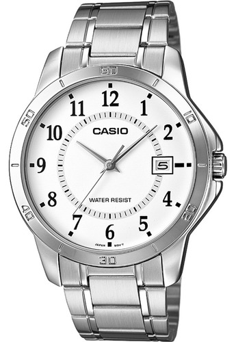 Relógio Masculino Casio Mtp-v004d 7bu Aço Prata Analógico