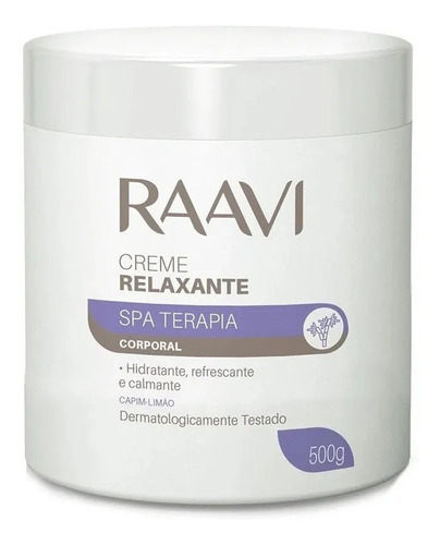 Imagem 1 de 1 de Raavi Creme Relaxante Corporal Spa Terapia 500g