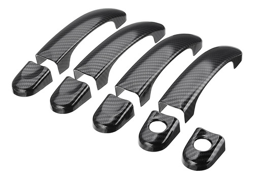 Juego De 9 Fundas De Manijas De Puerta Cromadas Abs Para Tra