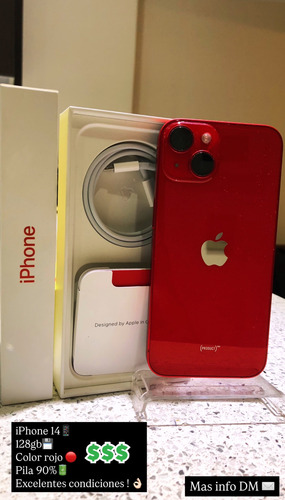 Celular iPhone 14 Rojo 128 Gb (Usado)