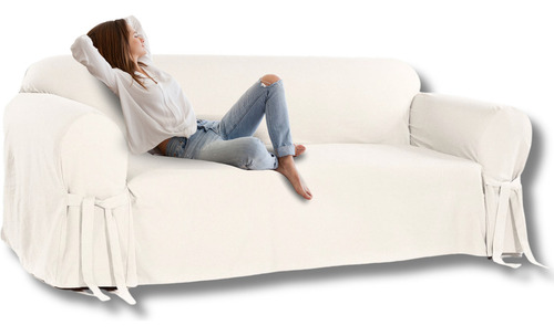 Capa Pra Sofa Brim Peletizado 6 Lugares Grande Extra Macio Cor Crua