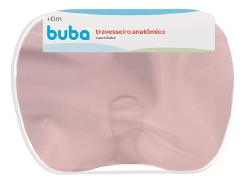 Travesseiro Anatômico Rosa Visco Elástico Buba Baby 10698