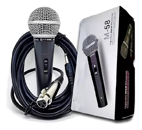 Microfono Alambrico Dinámico Vocal Cable Cóncavo 