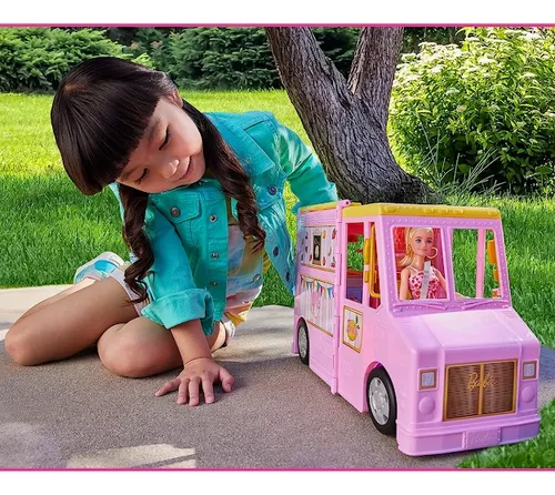 Veículo Barbie - Caminhão com Área Externa - Food Truck da Barbie