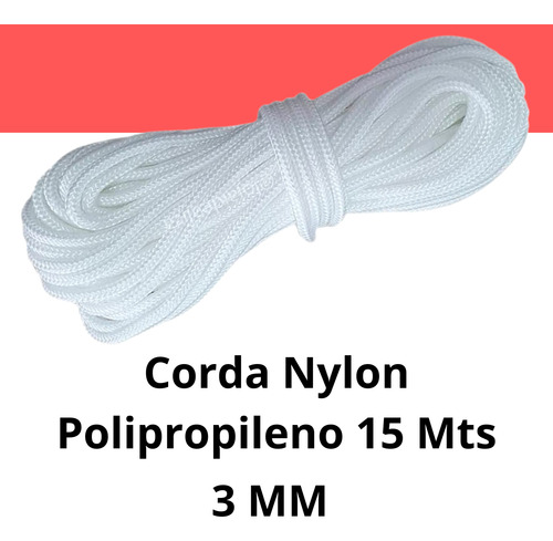 Corda De Varal Teto Reposição 15mt + Resistente 3mm Cor Branca Fpc Distribuidor